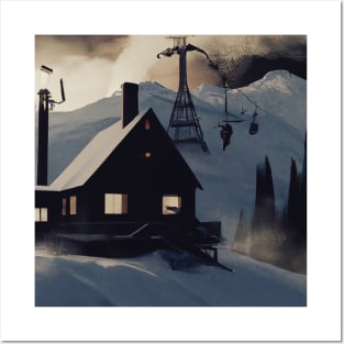 Gothic Ski Lodge Posters and Art